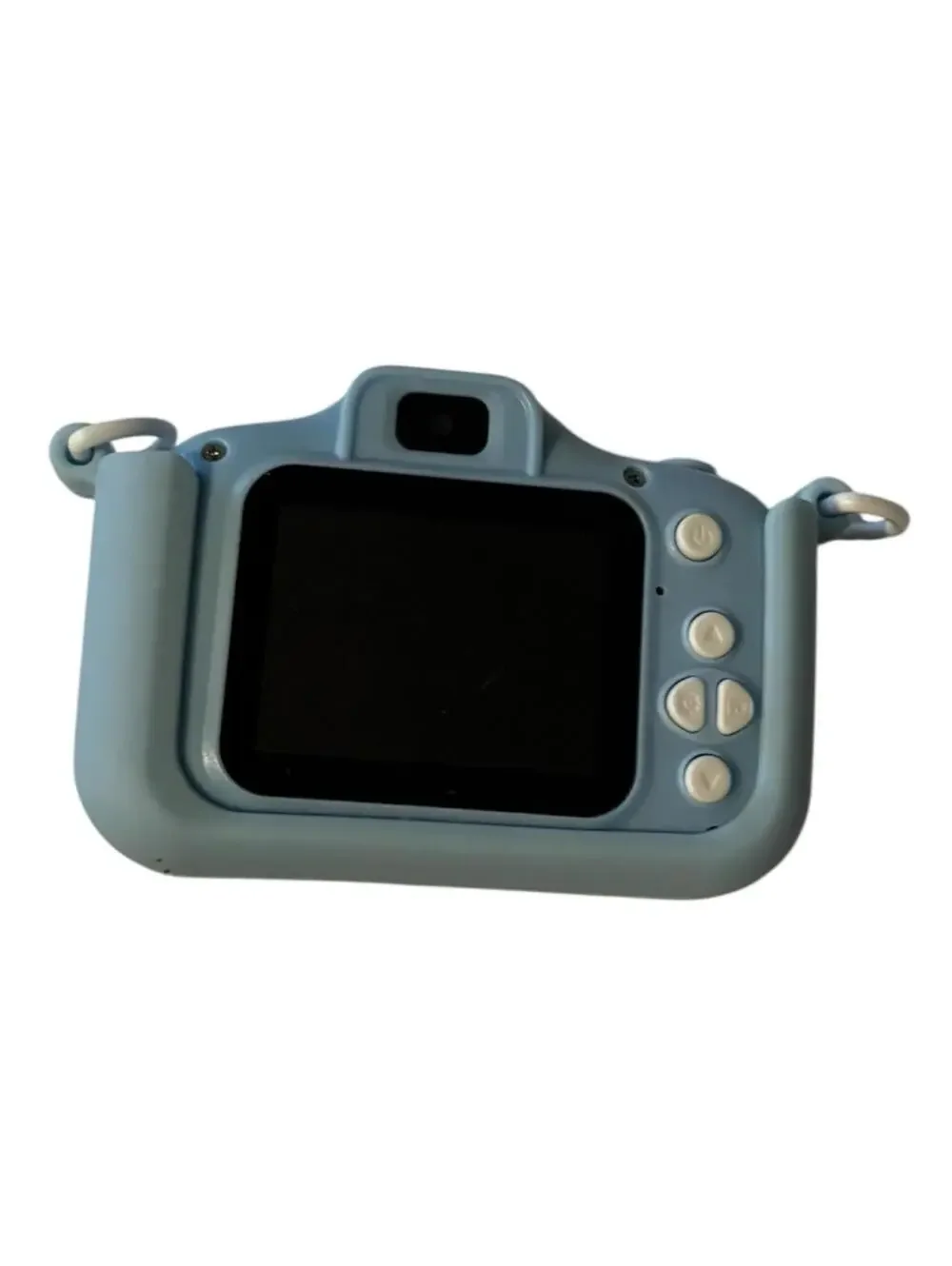 Kids Digital Camera Blue Cat Silicone Case Photo Video Games Toddler